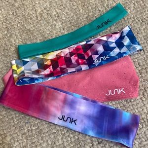 JUNK brand headband, lot of 4